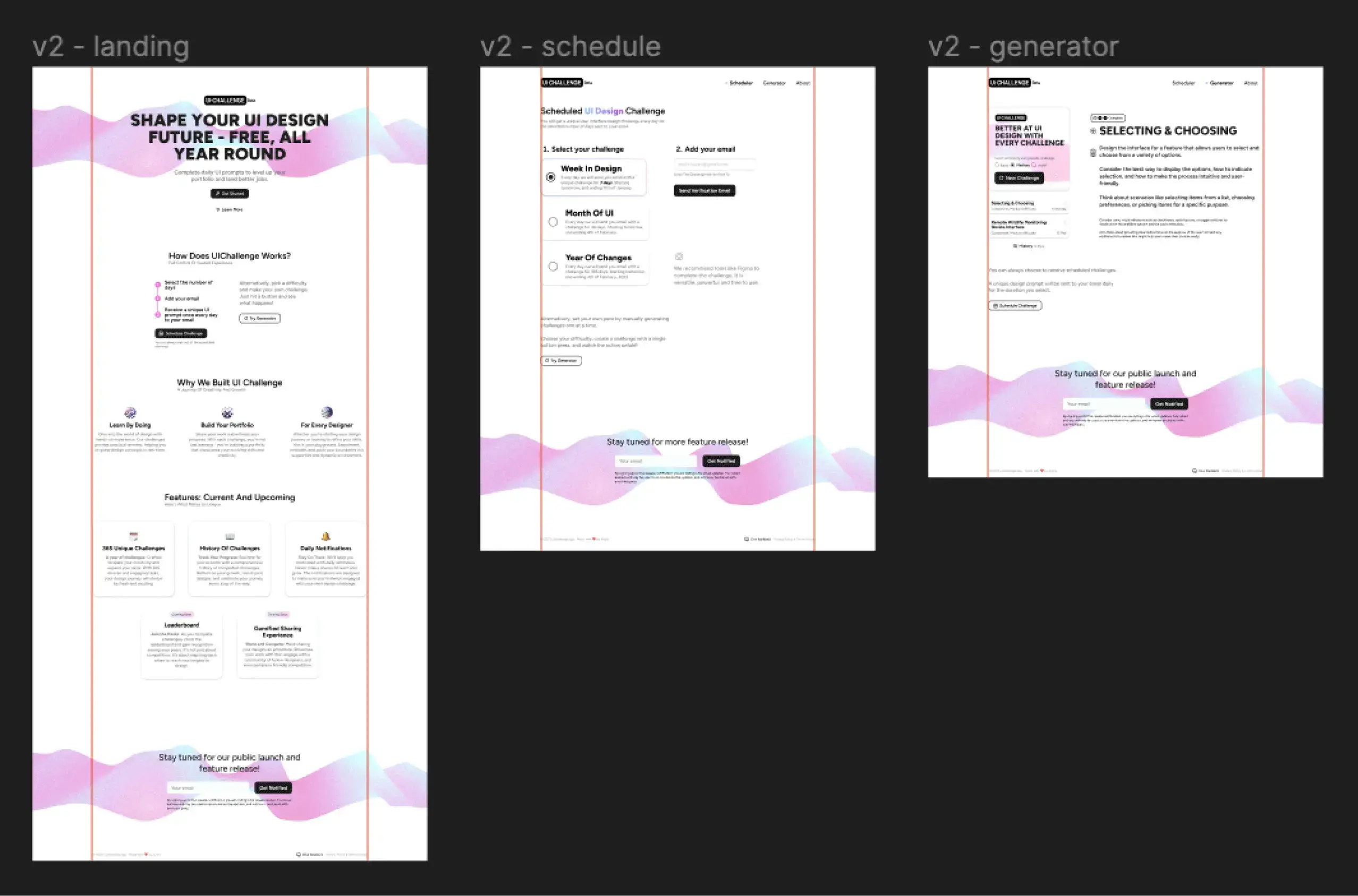 Finalized high fidelity designs