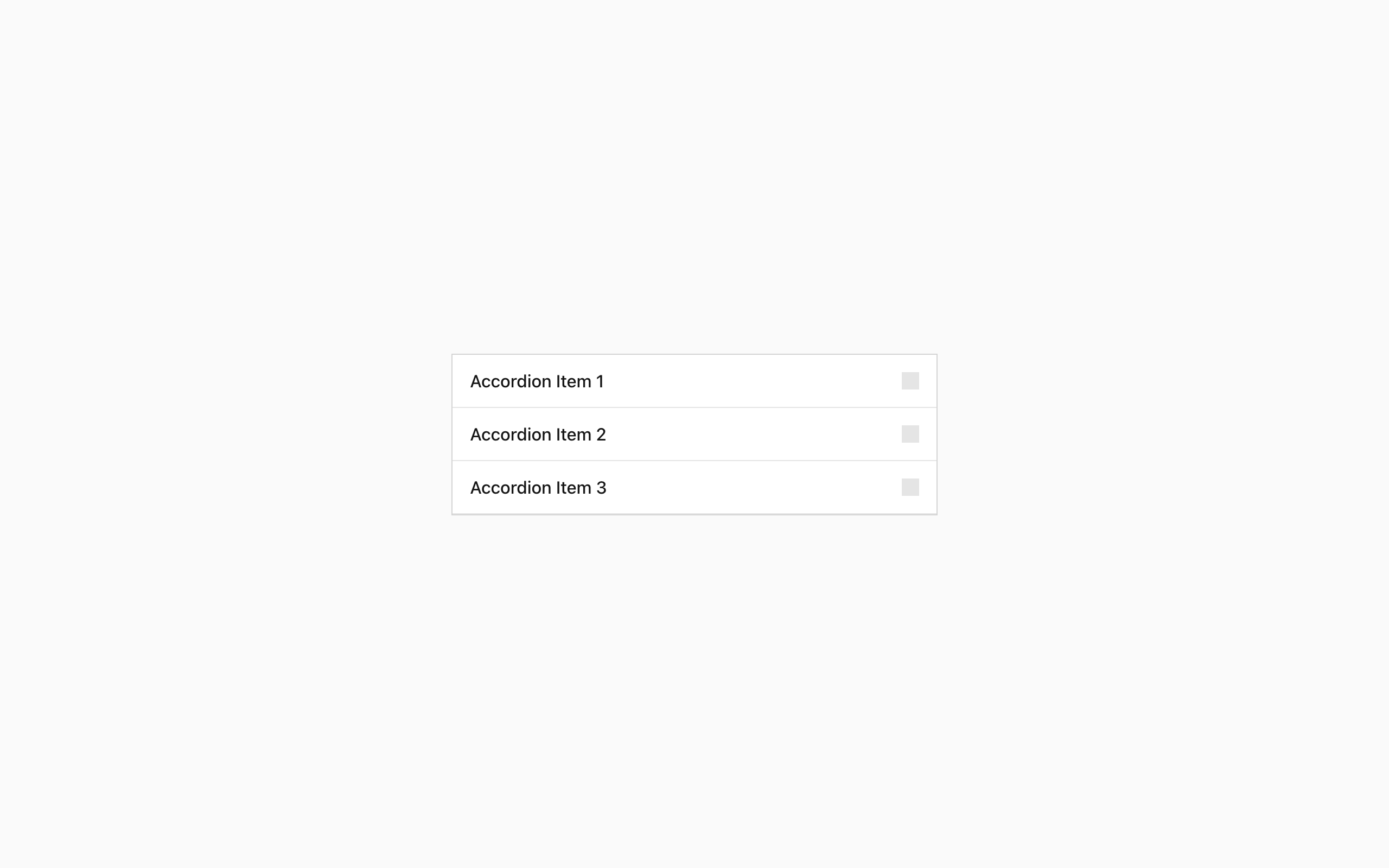 Wireframe example for Accordion