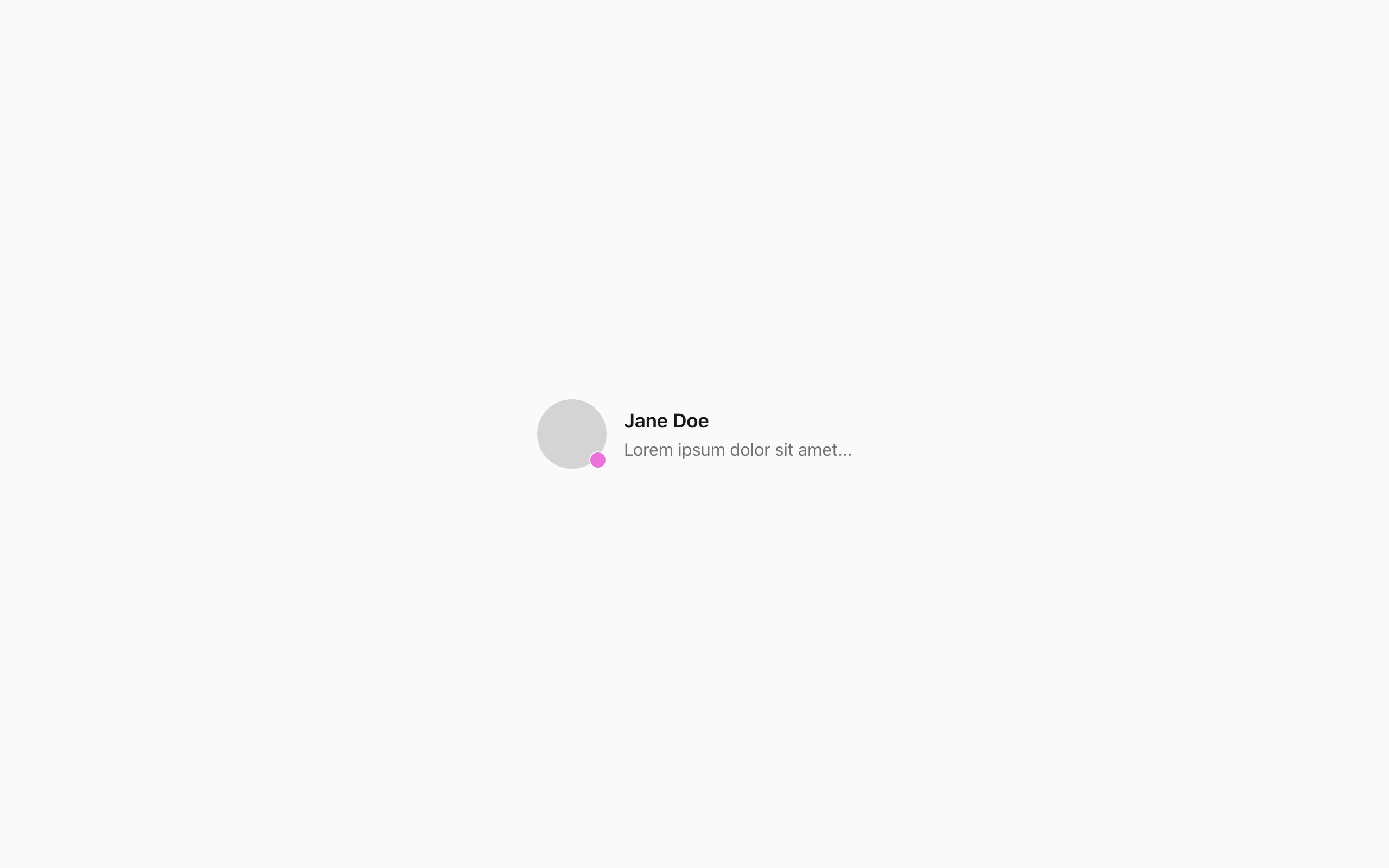 Wireframe example for Badge & Status Dot