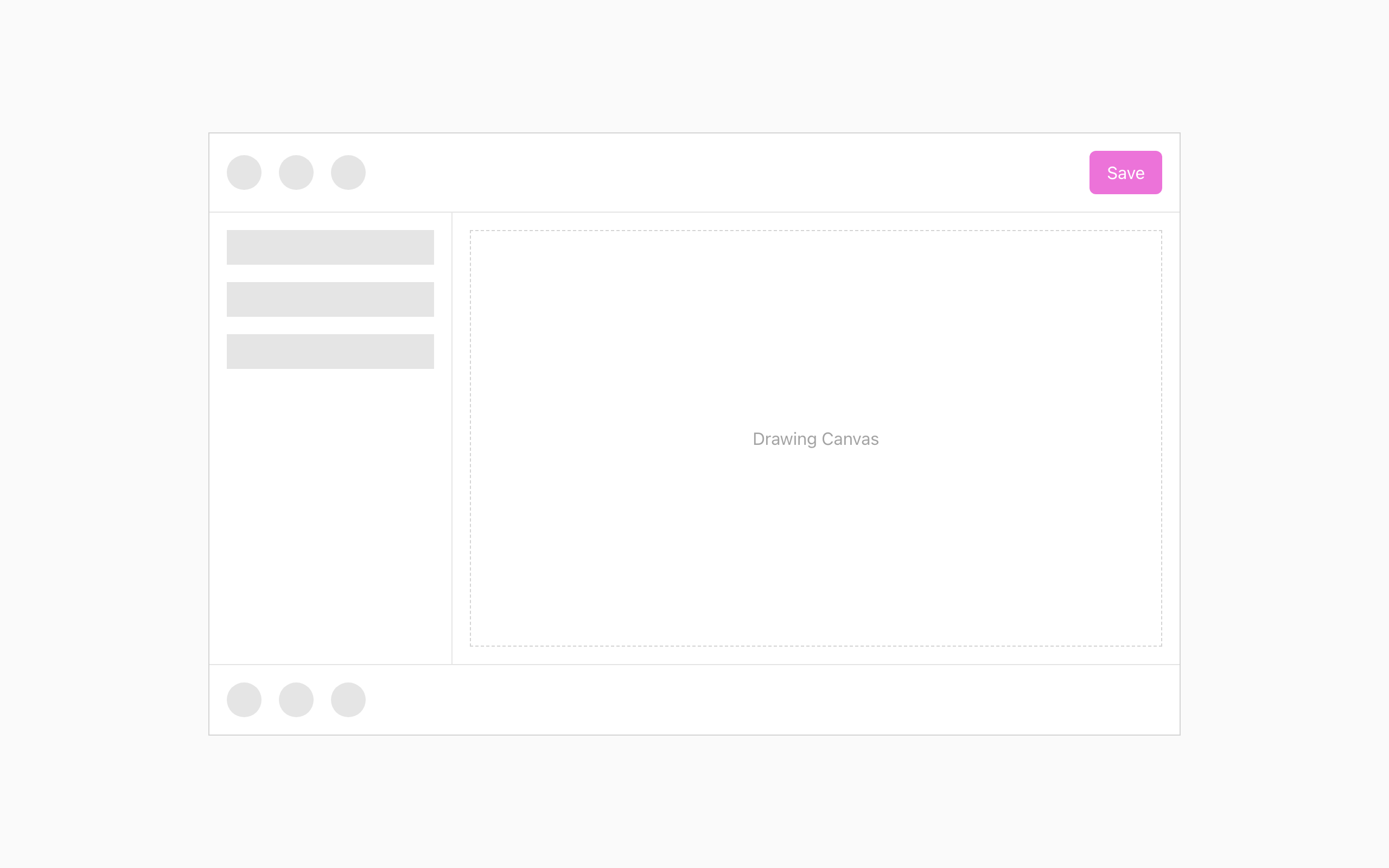 Wireframe example for Draw & Annotate