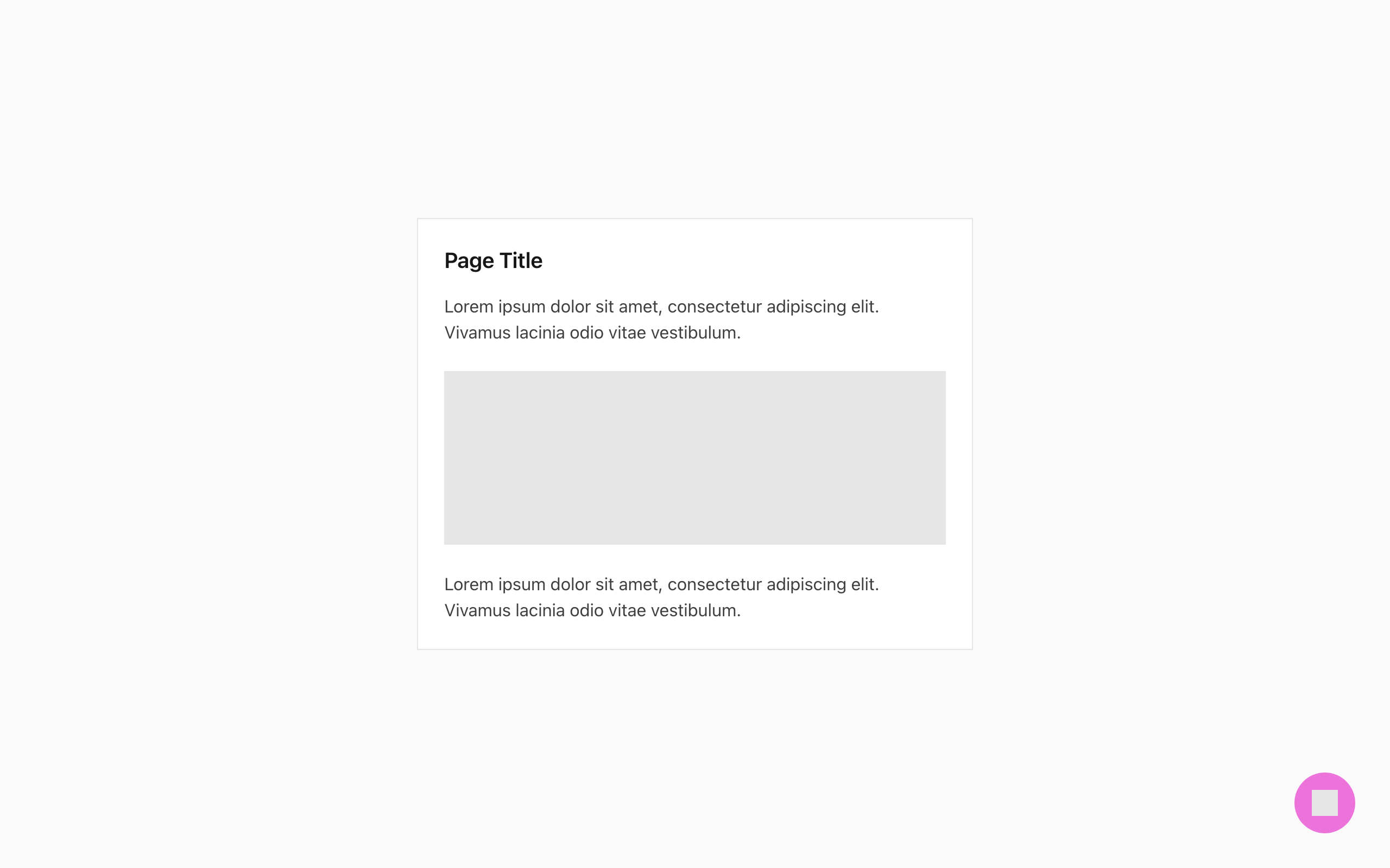 Wireframe example for Floating Action Button