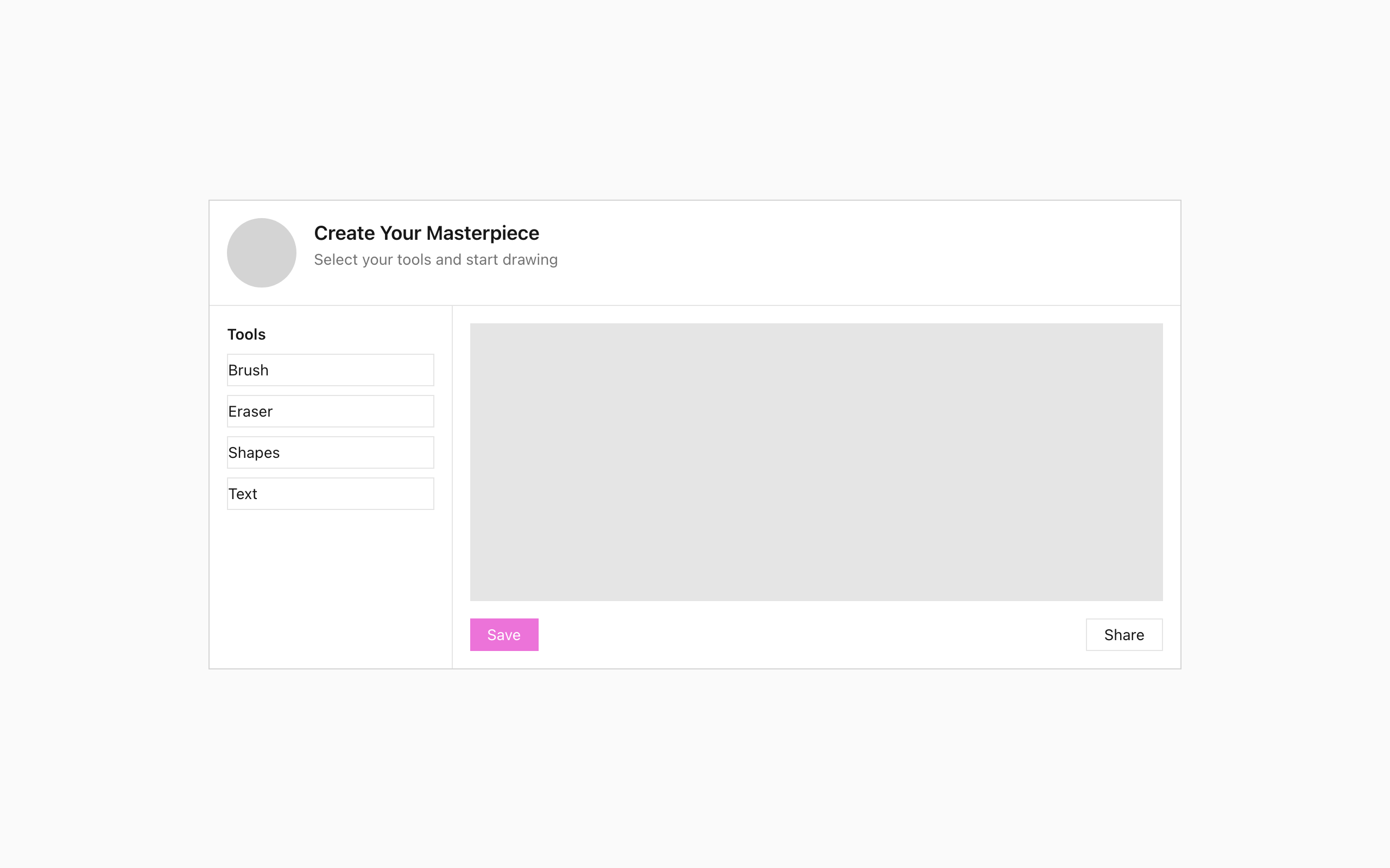 Wireframe example for Drawing