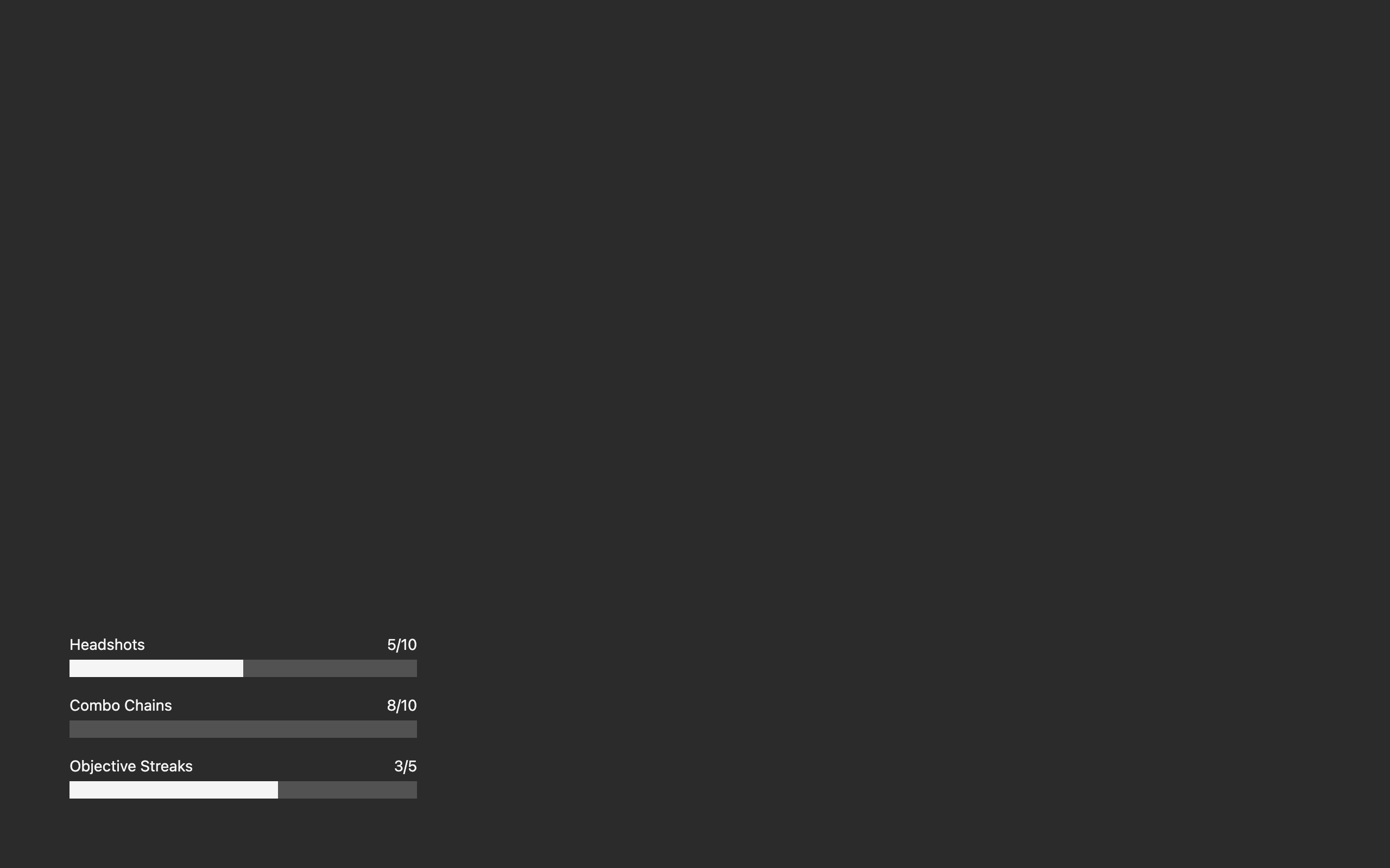 Wireframe example for Battle Achievement Progress Bars