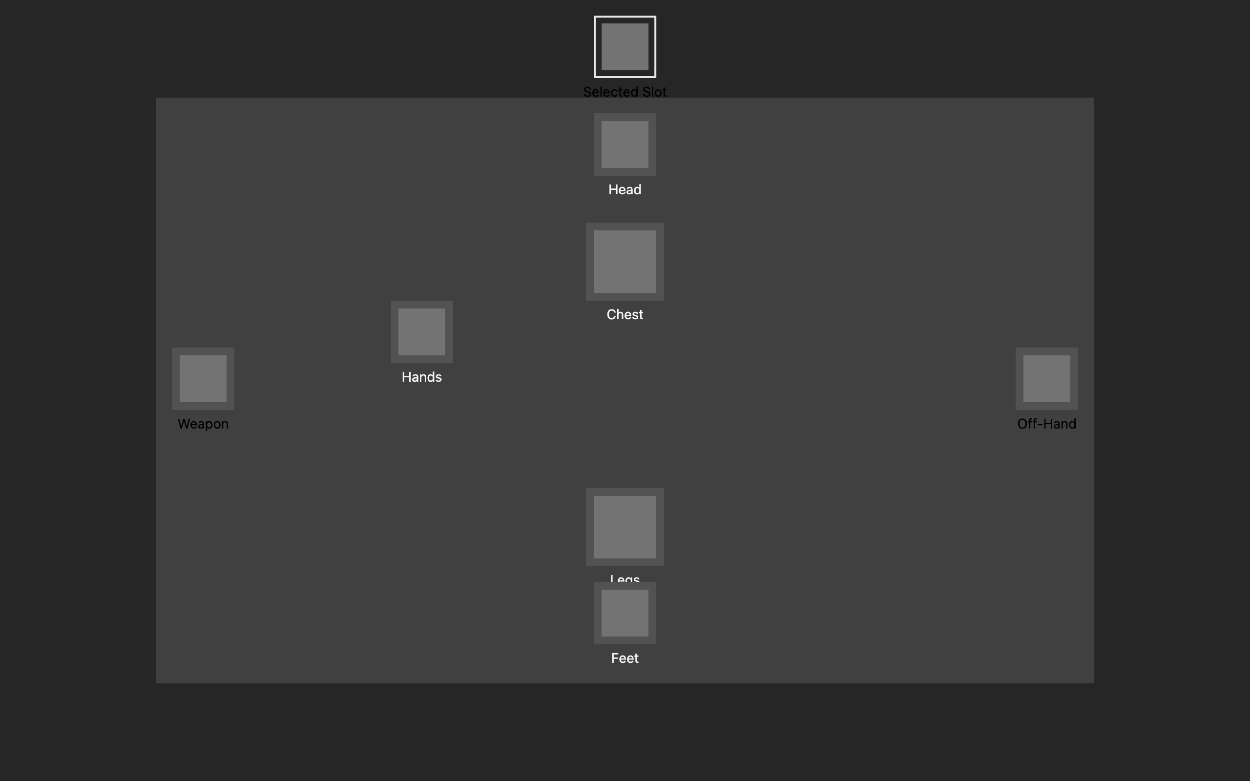 Wireframe example for Equipment & Paper-Doll