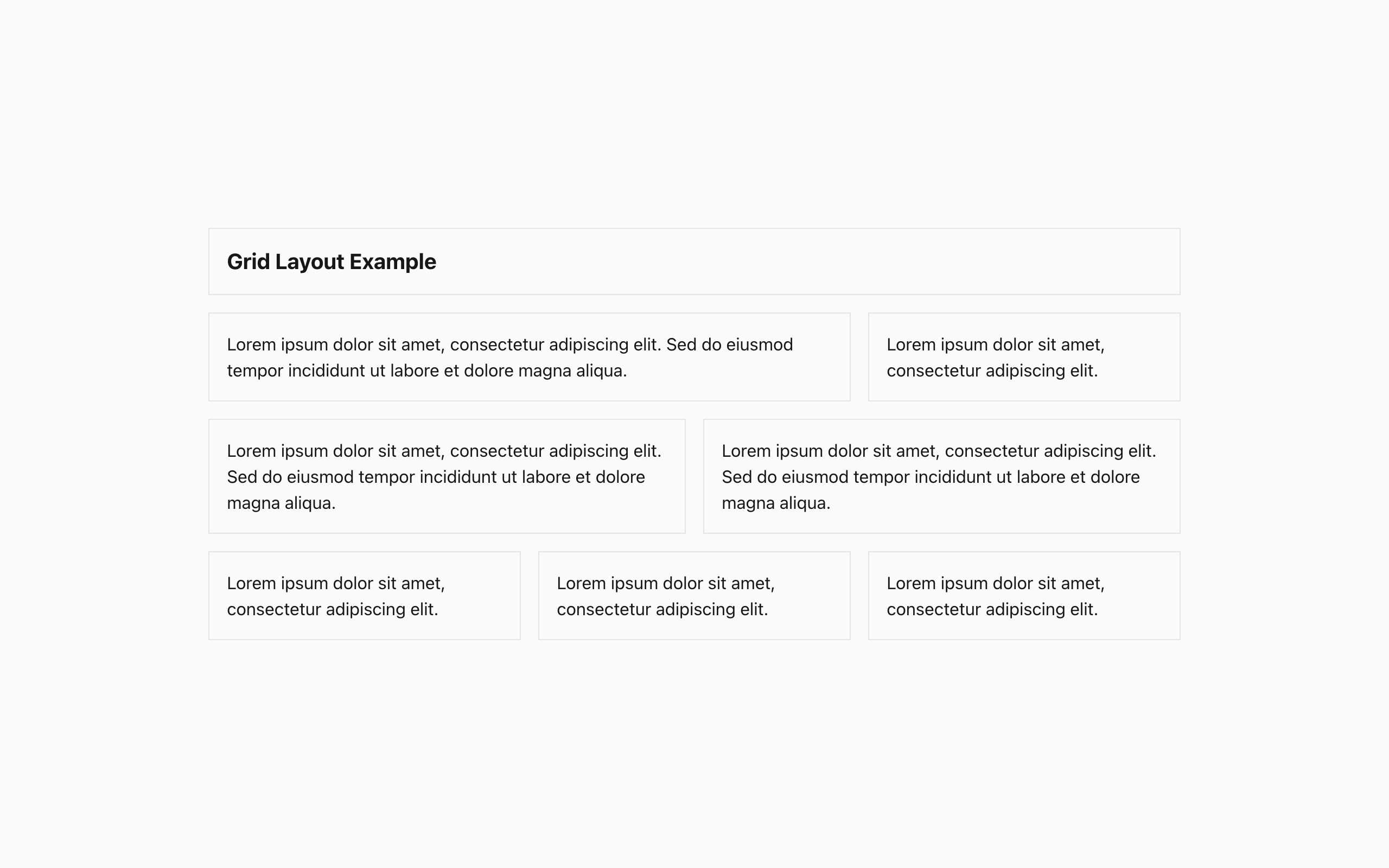 Wireframe example for Grid