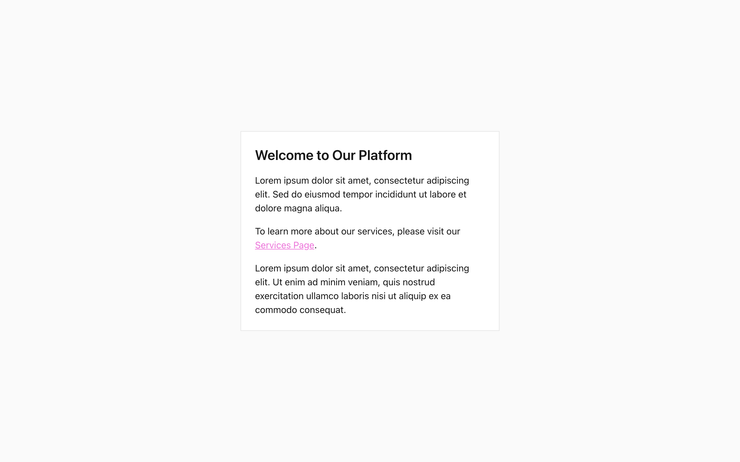Wireframe example for Link