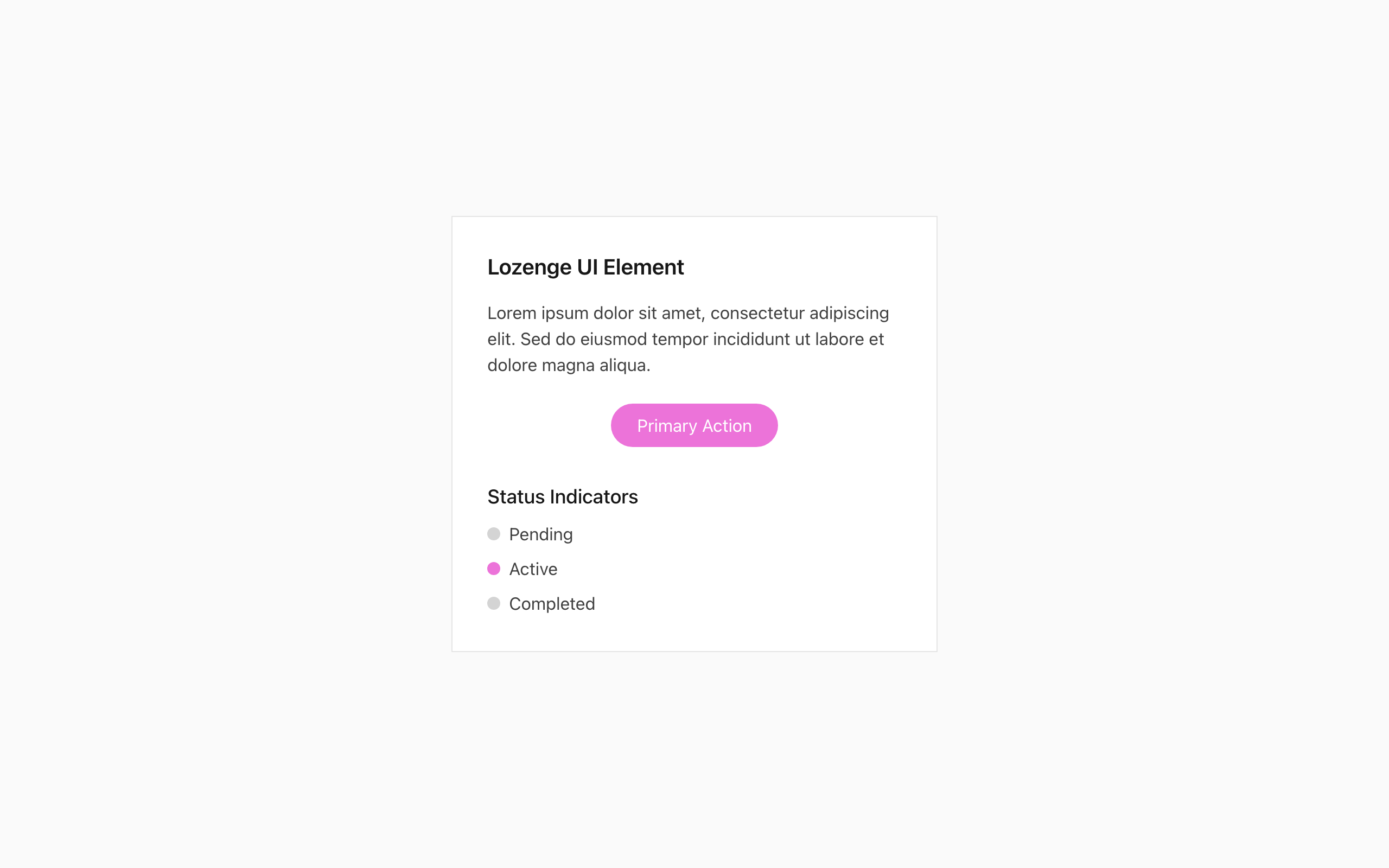 Wireframe example for Lozenge