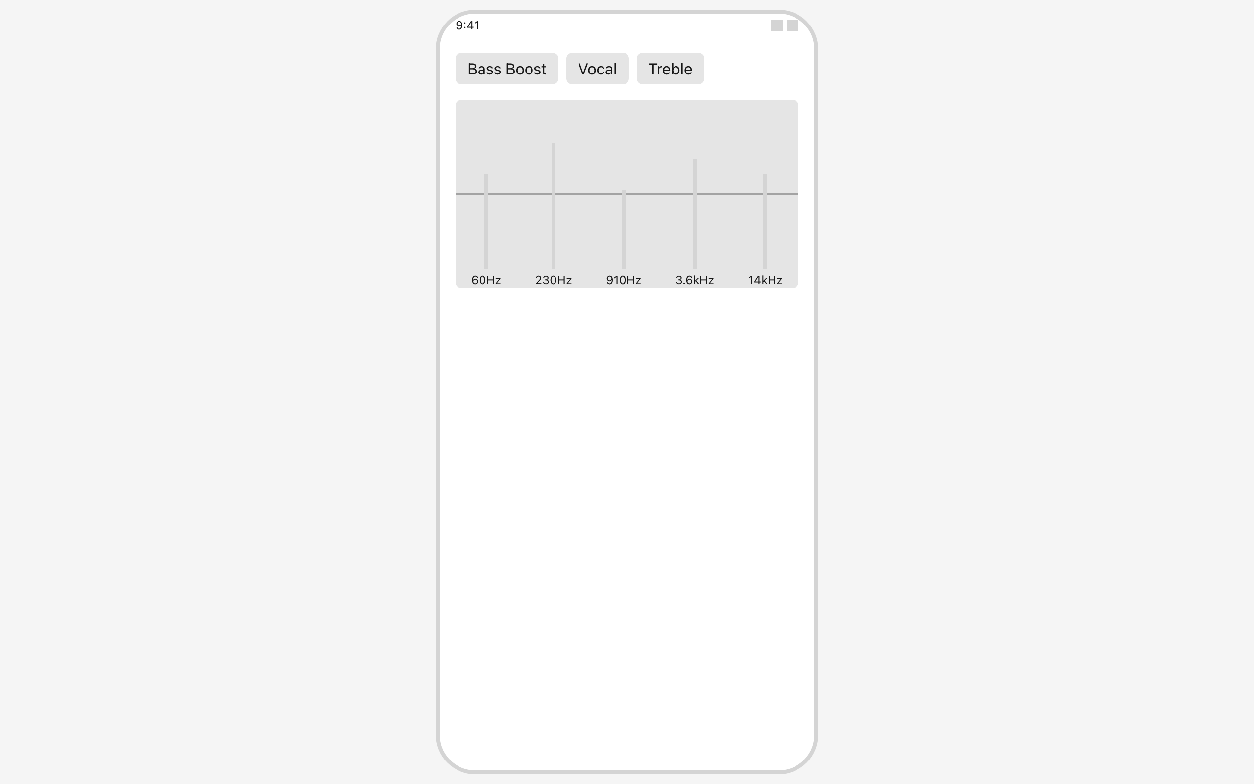 Wireframe example for Audio Equalizer