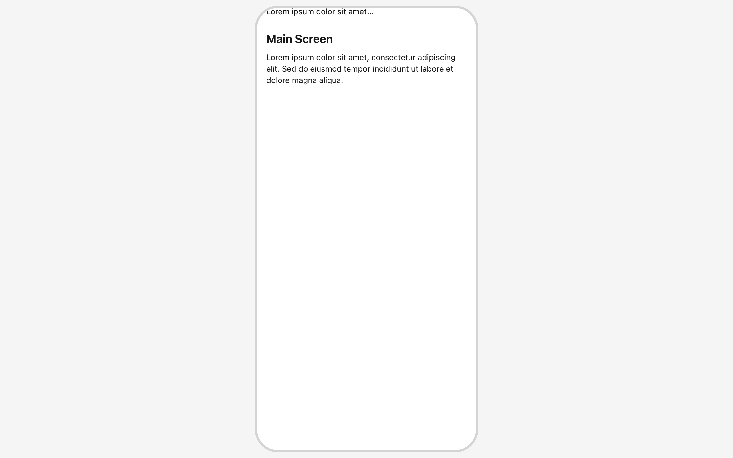 Wireframe example for Bottom Sheet with Detents