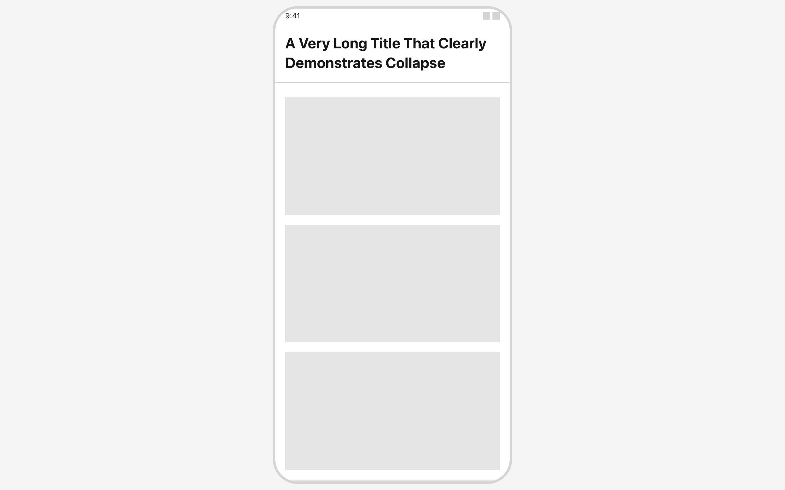Wireframe example for Collapsing Large-Title Bar