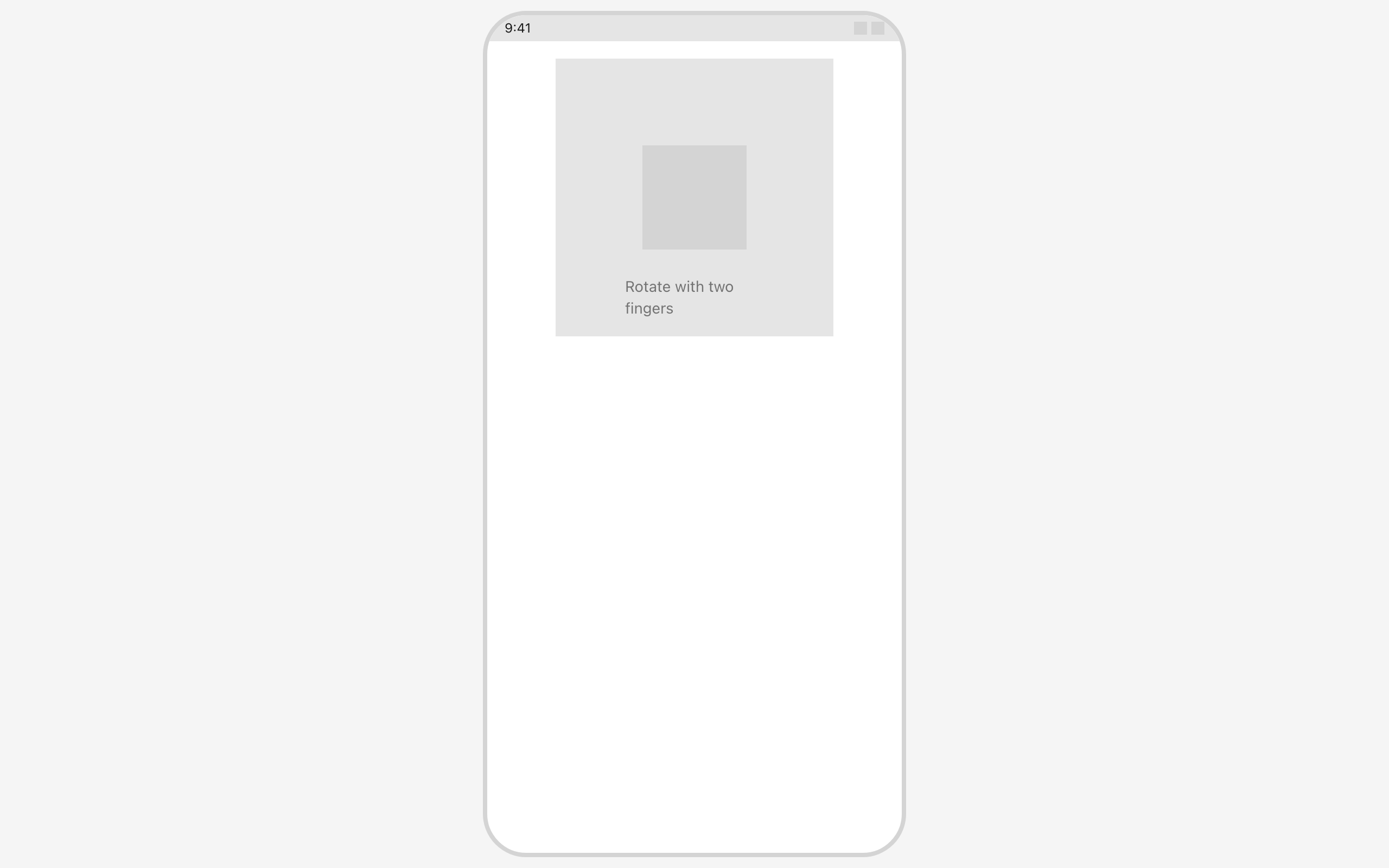 Wireframe example for Two-Finger Rotate Gesture