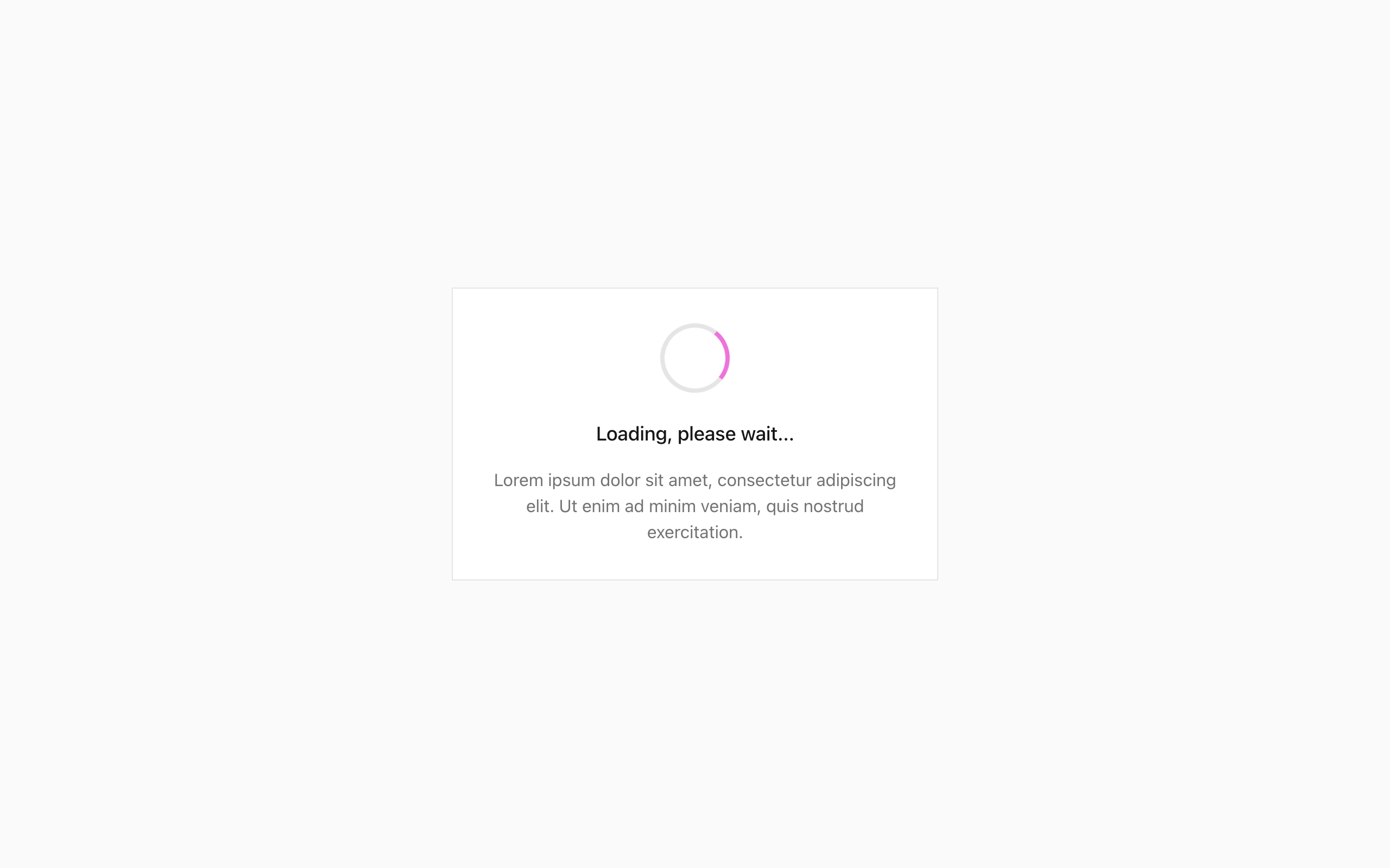 Wireframe example for Loading
