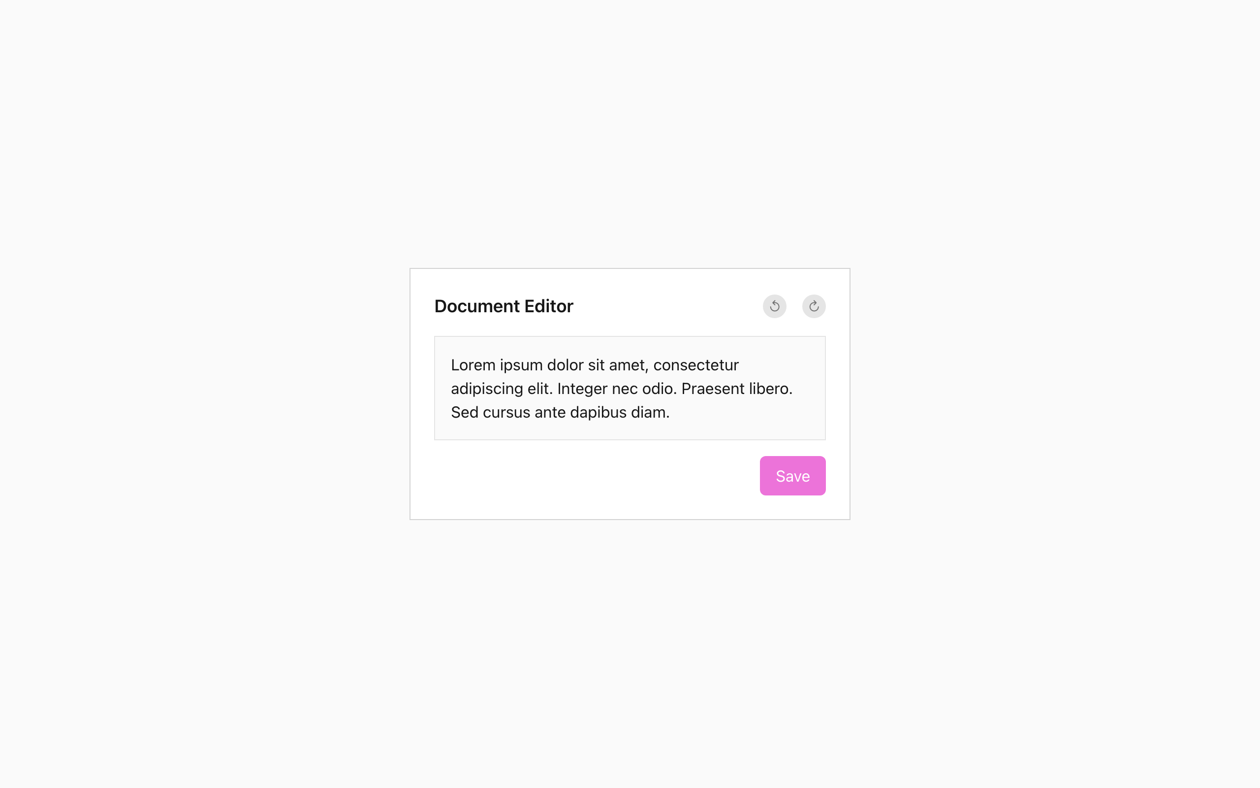 Wireframe example for Undo and redo