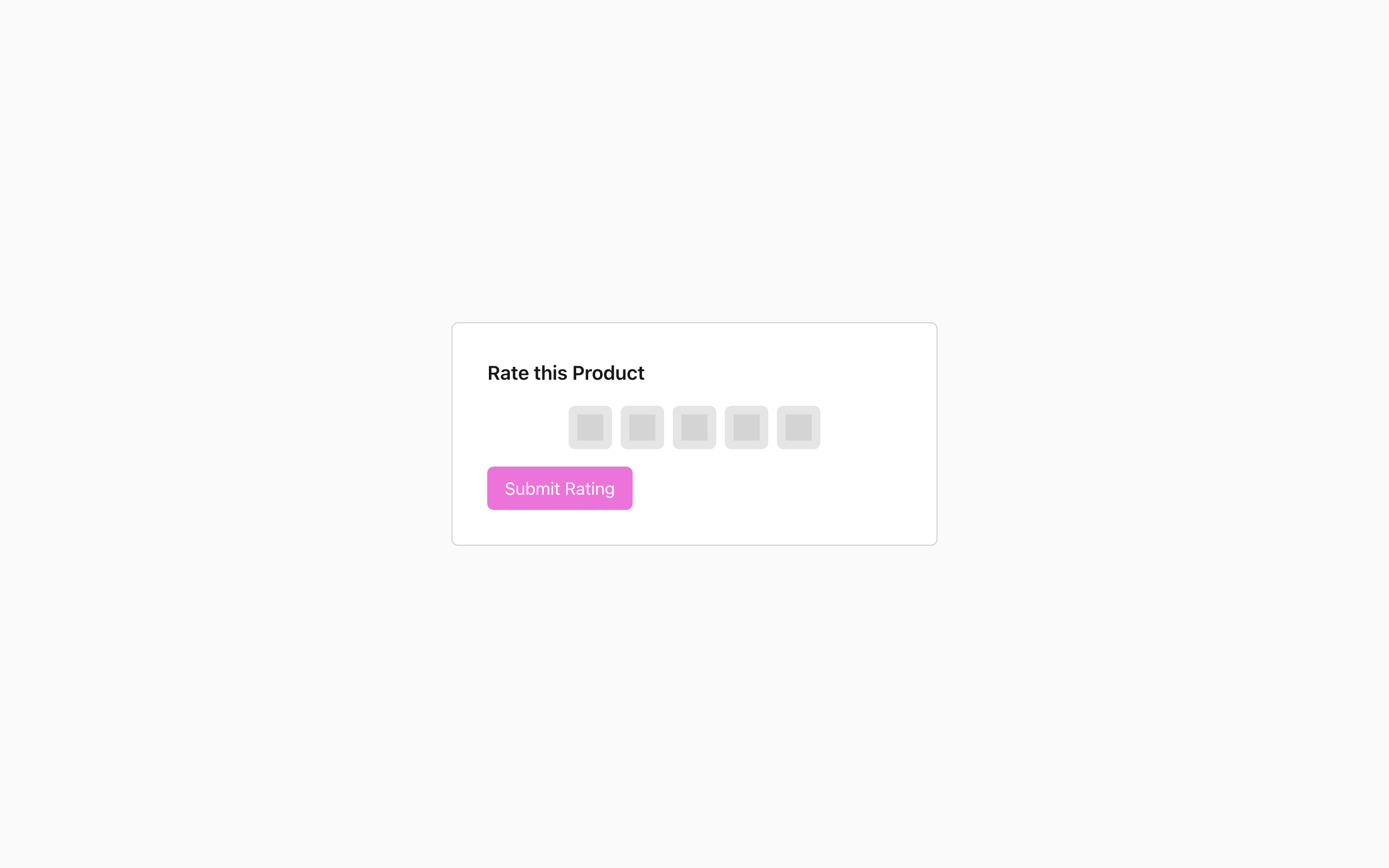 Wireframe example for Rating Control