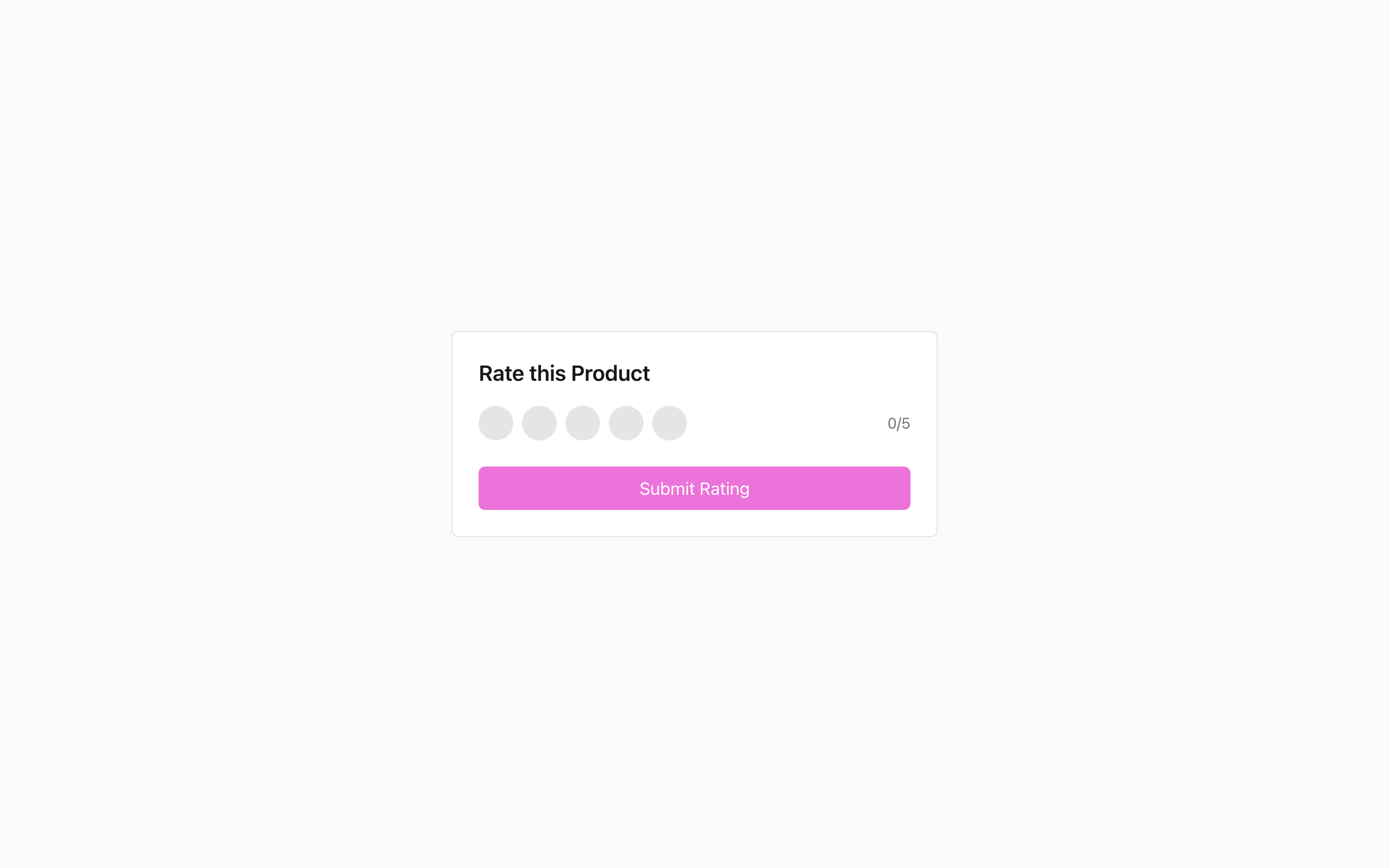 Wireframe example for Rating indicator