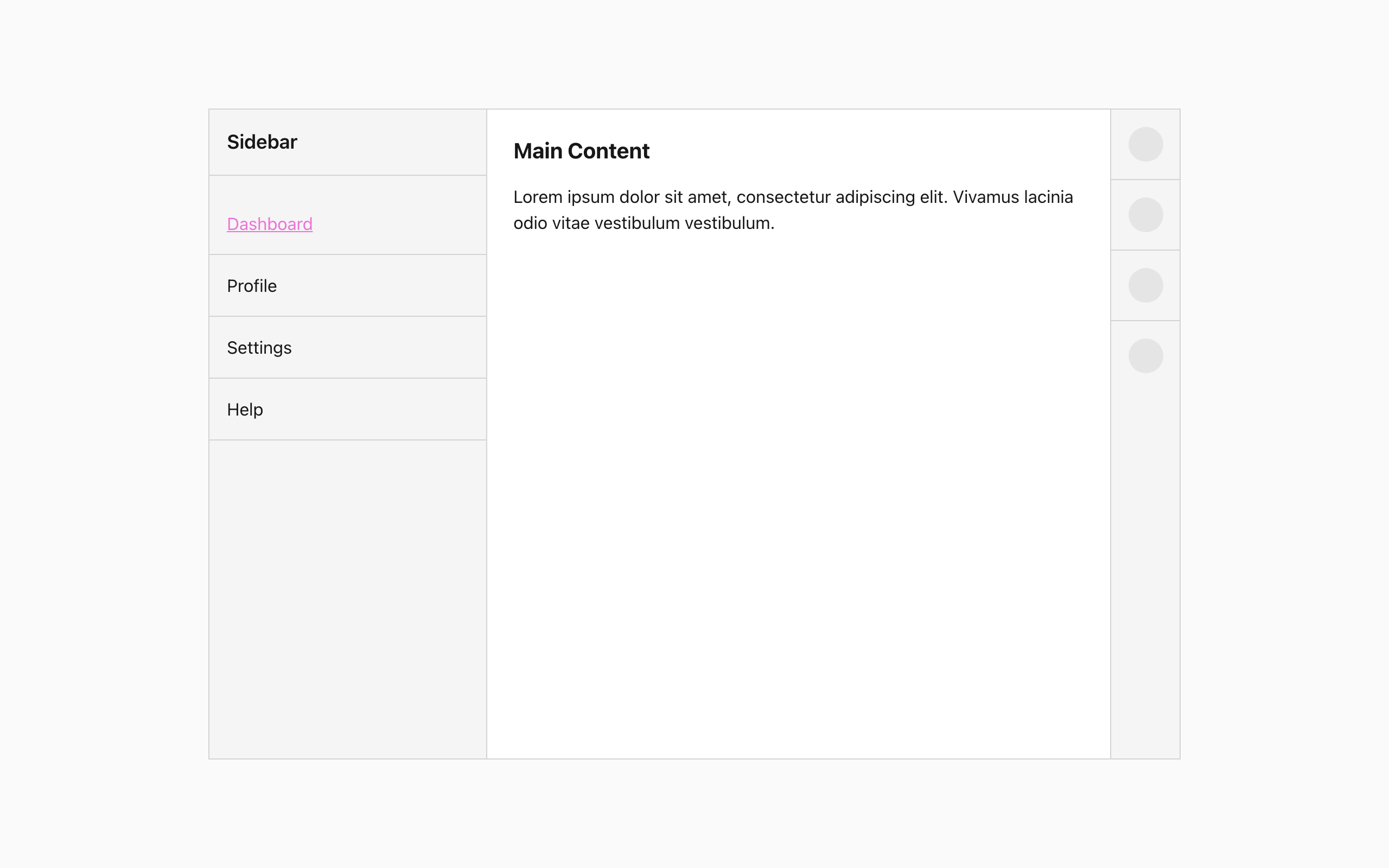 Wireframe example for Sidebar & Navigation Rail