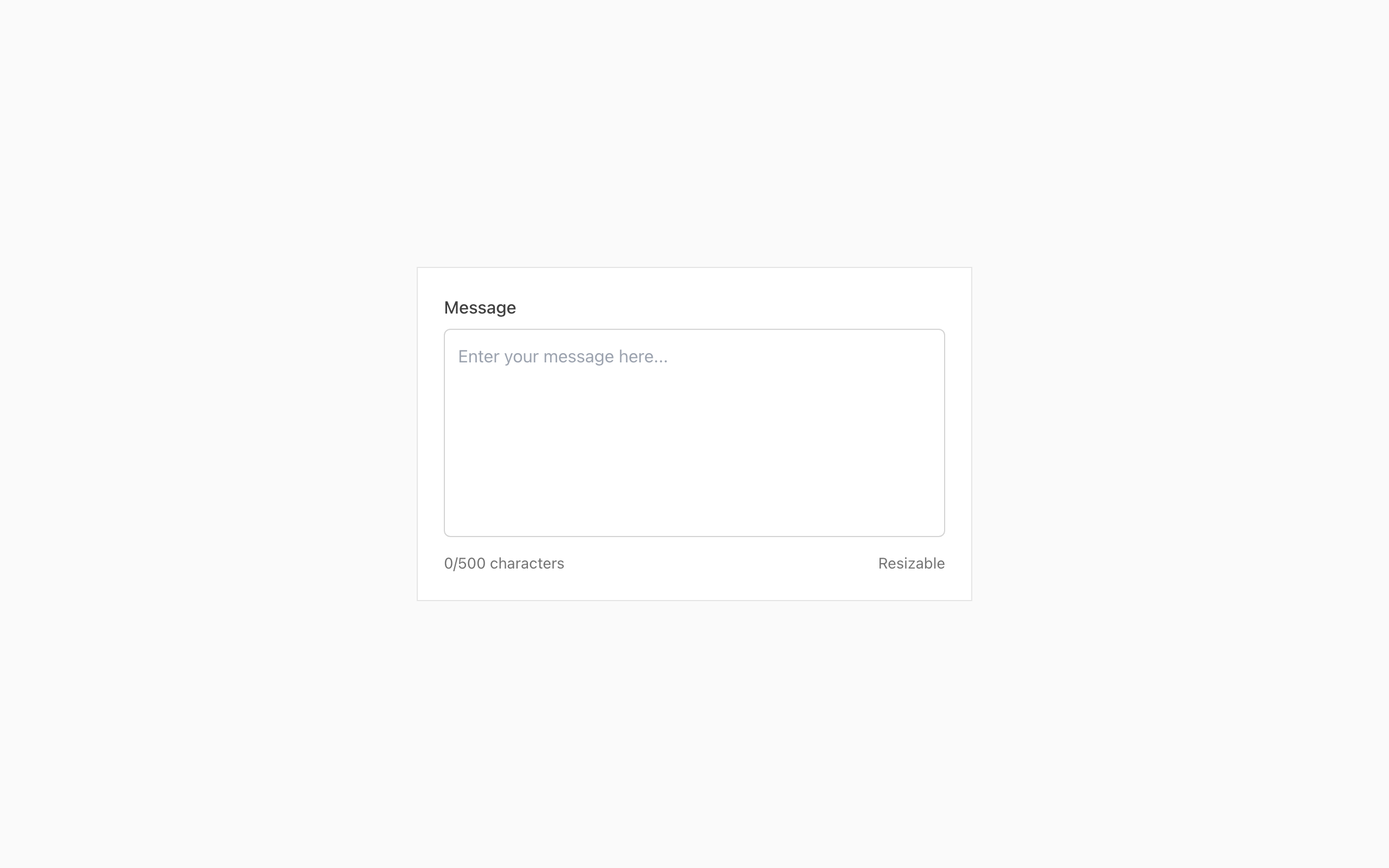 Wireframe example for Textarea