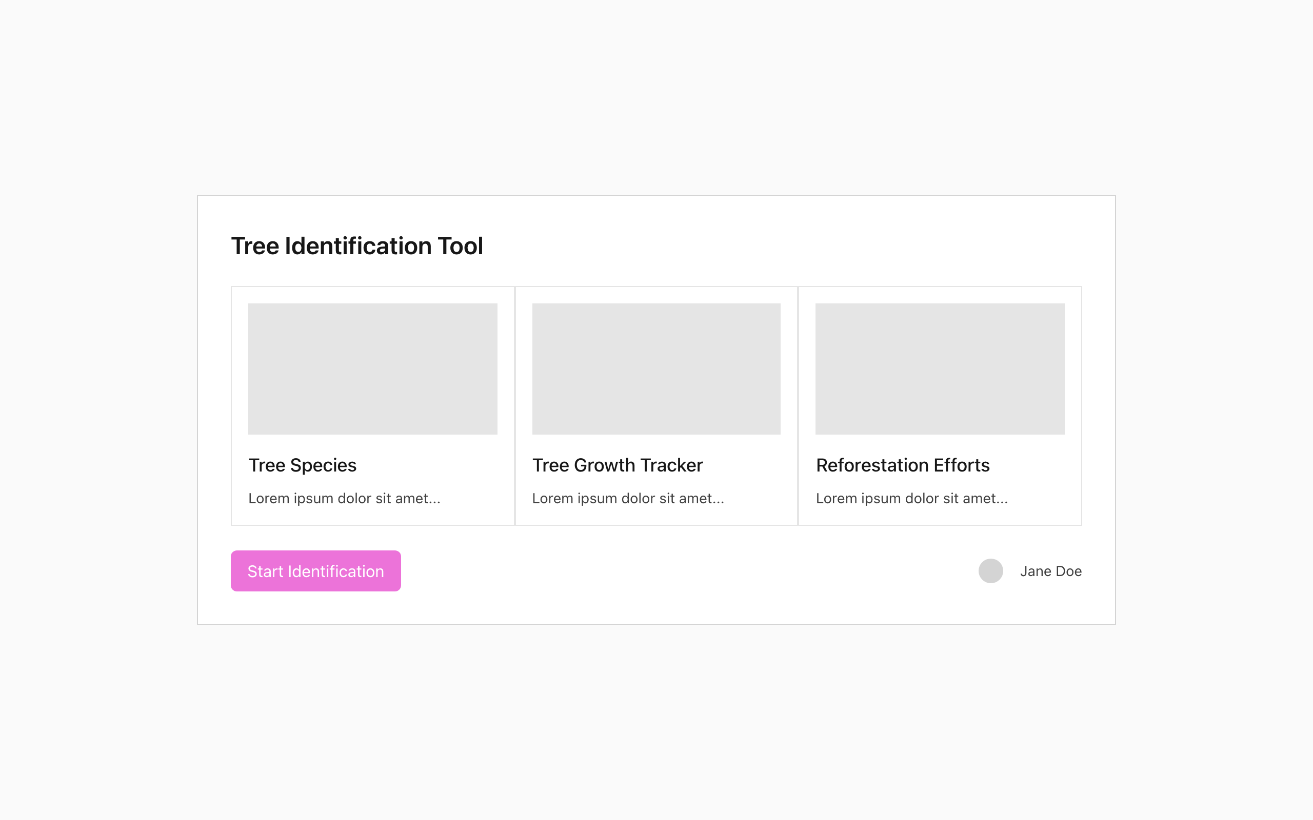 Wireframe example for Tree
