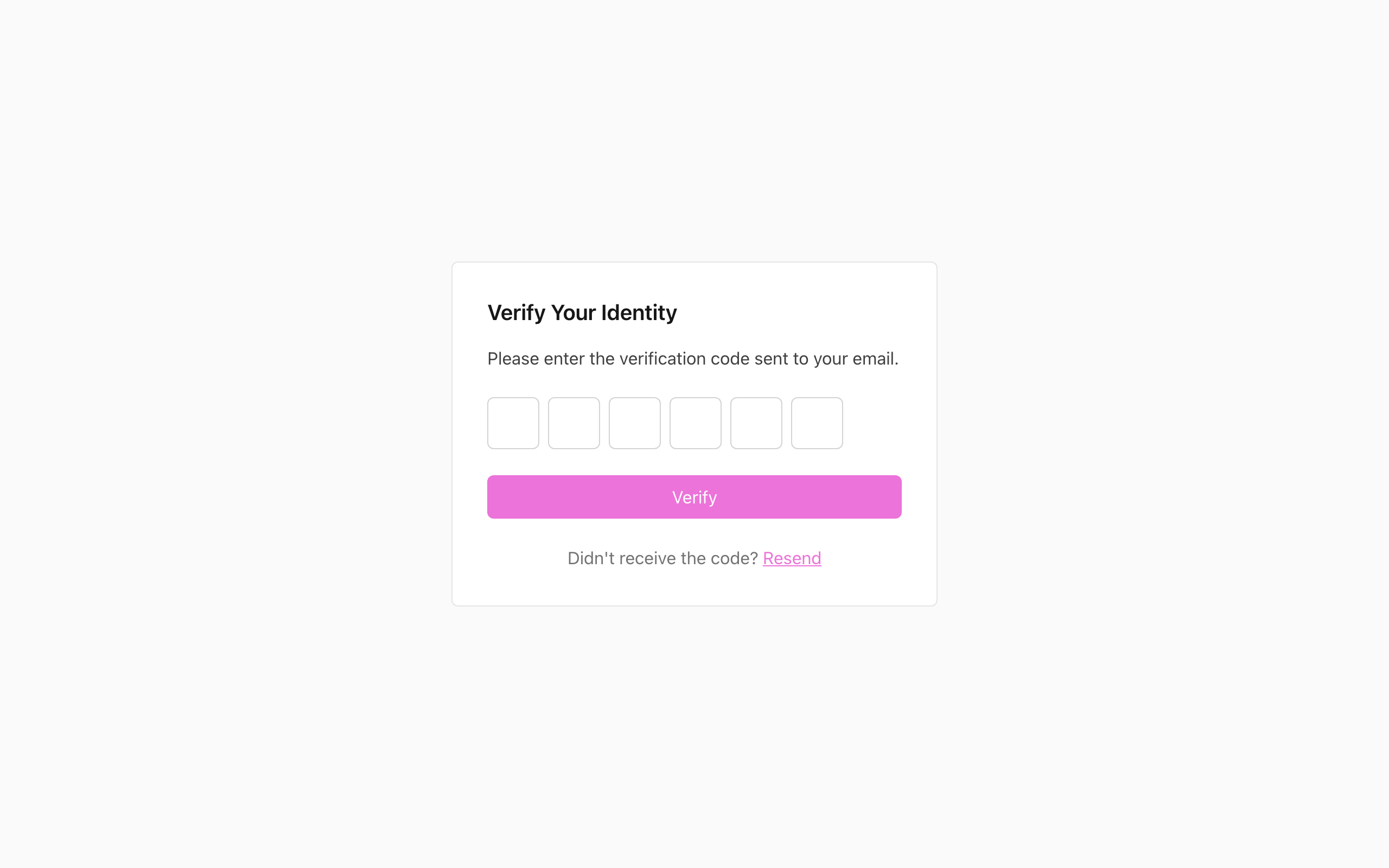 Wireframe example for Verification